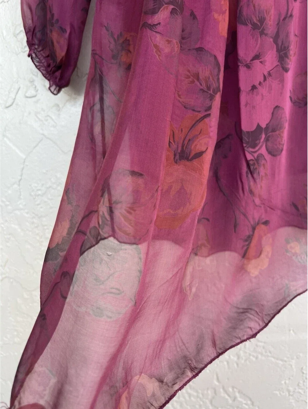 Tempo Paris Women S Burgundy Long Sleeve With Spaghetti Strap Liner Sheer Dress